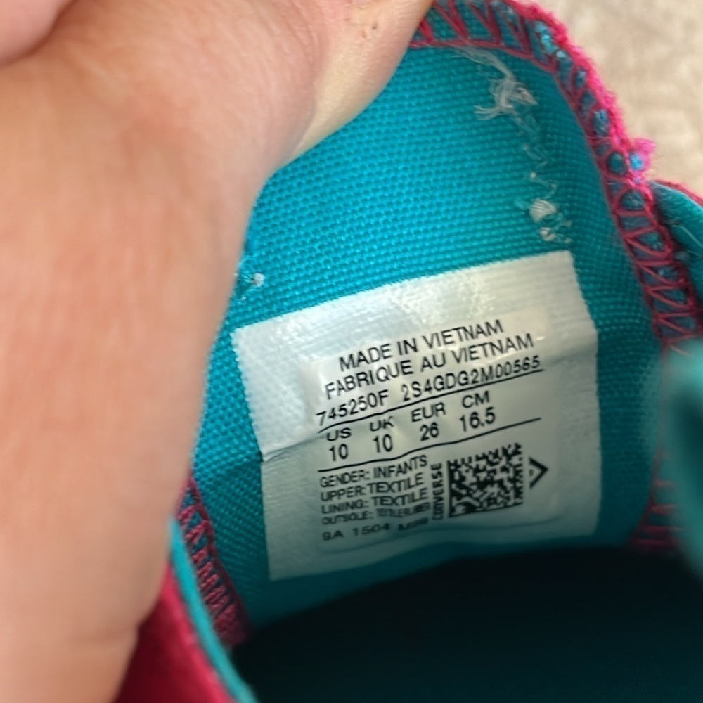 Brand New Converse All Stars Cosmos Pink Slip On Chuck Taylor Toddler Sneakers - Picture 12 of 13